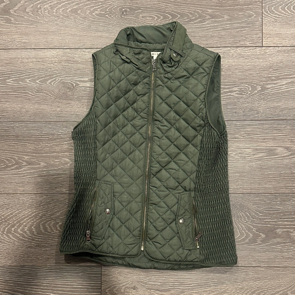Miami Quilted Olive Vest for Women